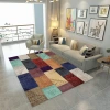 Modern and simple European-style waterproof carpet, crystal velvet high-definition printed absorbent carpet, living room and study floor mat Specification image